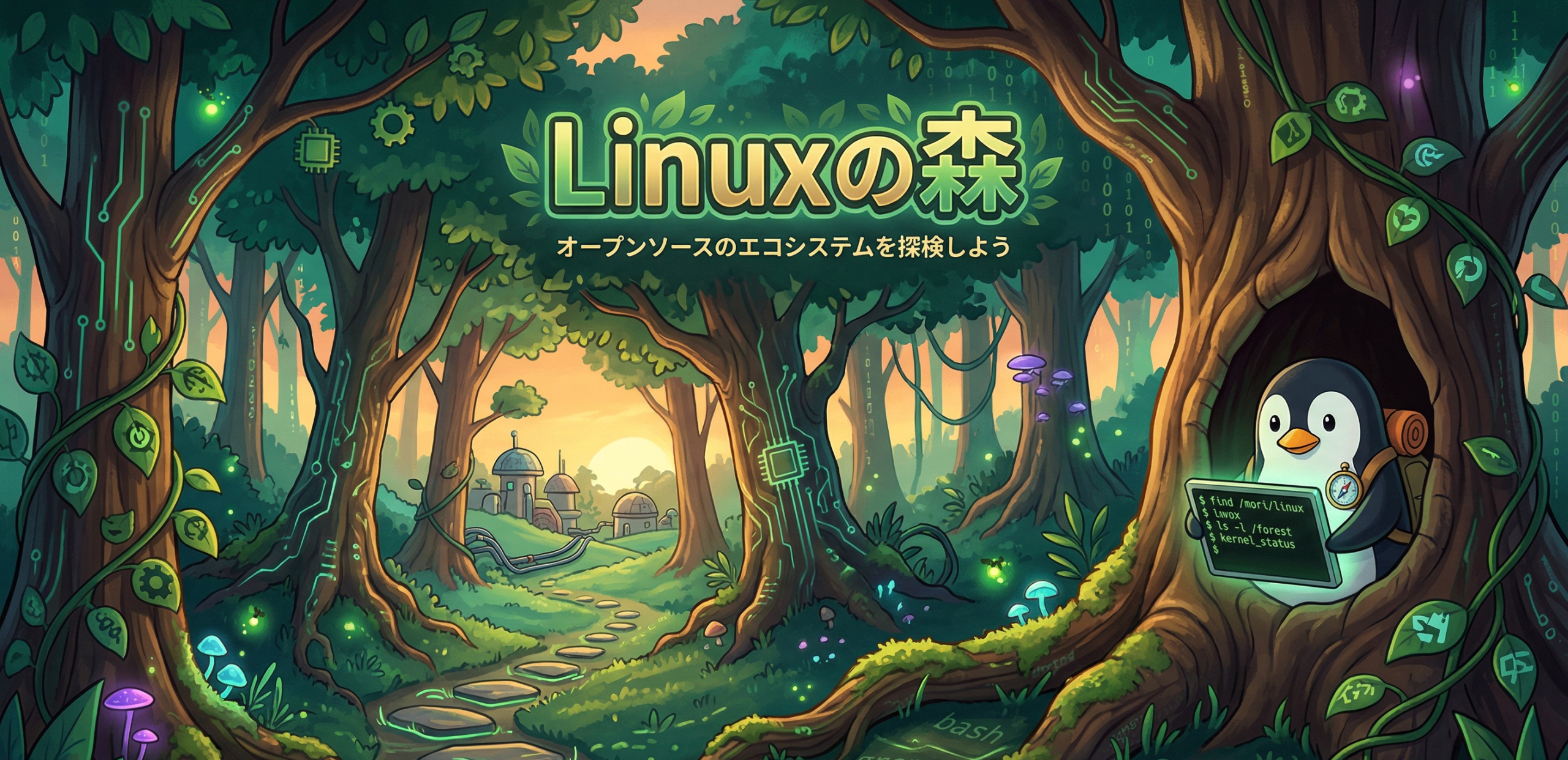 Linuxの森 | ゼロからの使い方をシミュレータを通して学ぶ！